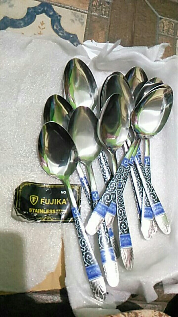 Sendok Makan Batik Isi 1 Lusin/sendok Makan Batik Stainless/alat Makan