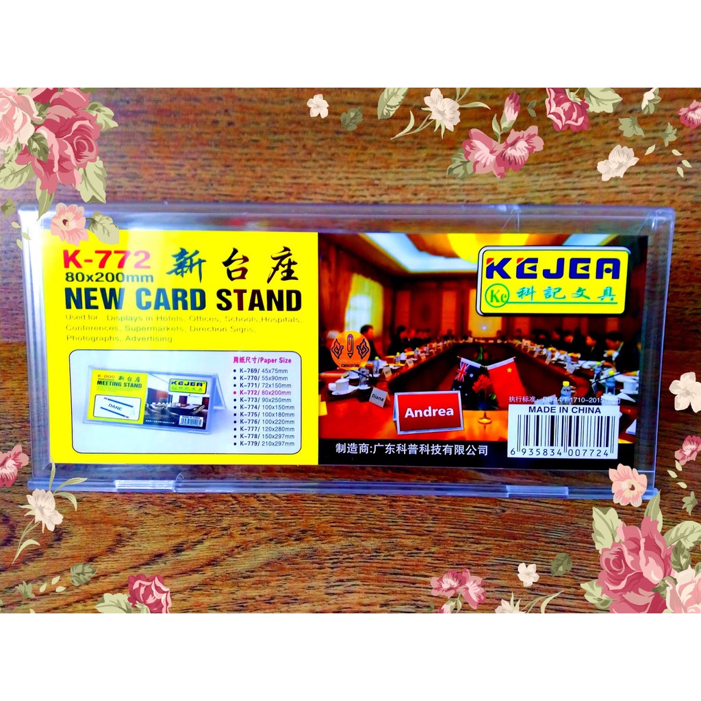 

Tempat Kartu Meja Duduk Kejea K-772 Horizontal Card Stand