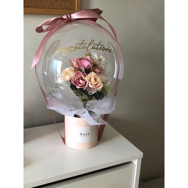 Flower Balloon Bouquet Bunga Balon Bloom Box Kado Wisuda Hadiah Ultah Unik Anniversary Valentine gra