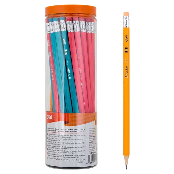 

TULIS-ALAT- DELI PENSIL / PENCIL - 2B 50PCS/TABUNG - SUDAH DIASAH EU51006 -ALAT-TULIS.