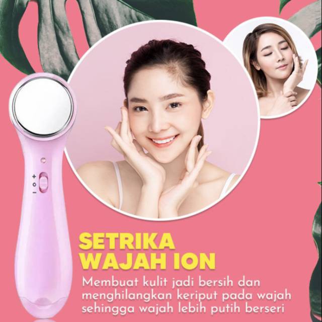 ZILLO Setrika Wajah Ion Face Massager Ultrasonic Makeup Tools Alat Pijat untuk Memudarkan Kerutan Di Kulit Muka