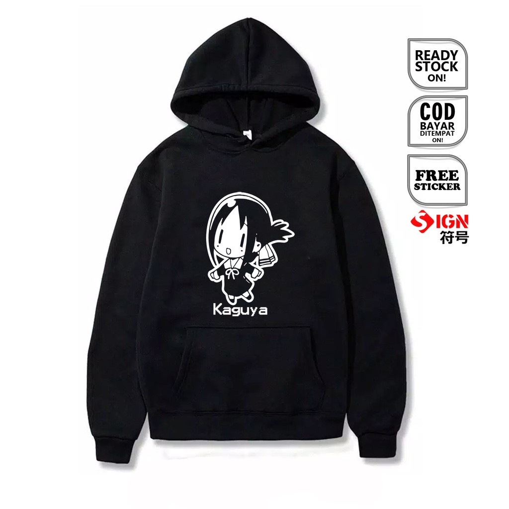 HOODIE WAIFU ANIME MANGA KAGUYA SHINOMIYA KAGUYA SAMA WA KOKURASETAI LOVE IS WAR AUNTIE BAJU JEPANG JAPAN CULTURE COSPLAY CHIKA FUJIWARA AI HAYASAKA MIYUKI SHIROGANE MIKO LINO OTAKU WIBU - SIGN CLOTH