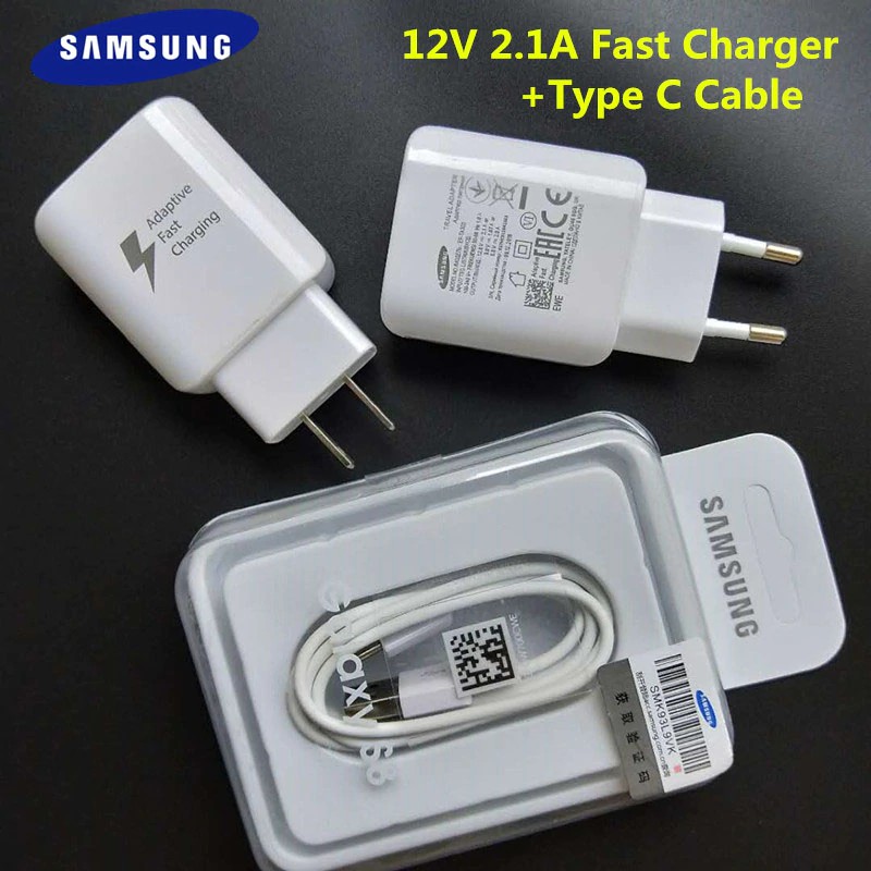 wireless charger Original Quick Wall Charger Adapter 12V2.1A USB 3.1 Type-C Cable for Samsung