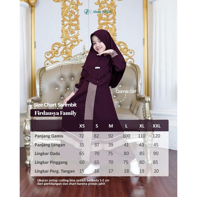 Sarimbit keluarga-Gamis girl by Alwa Hijab