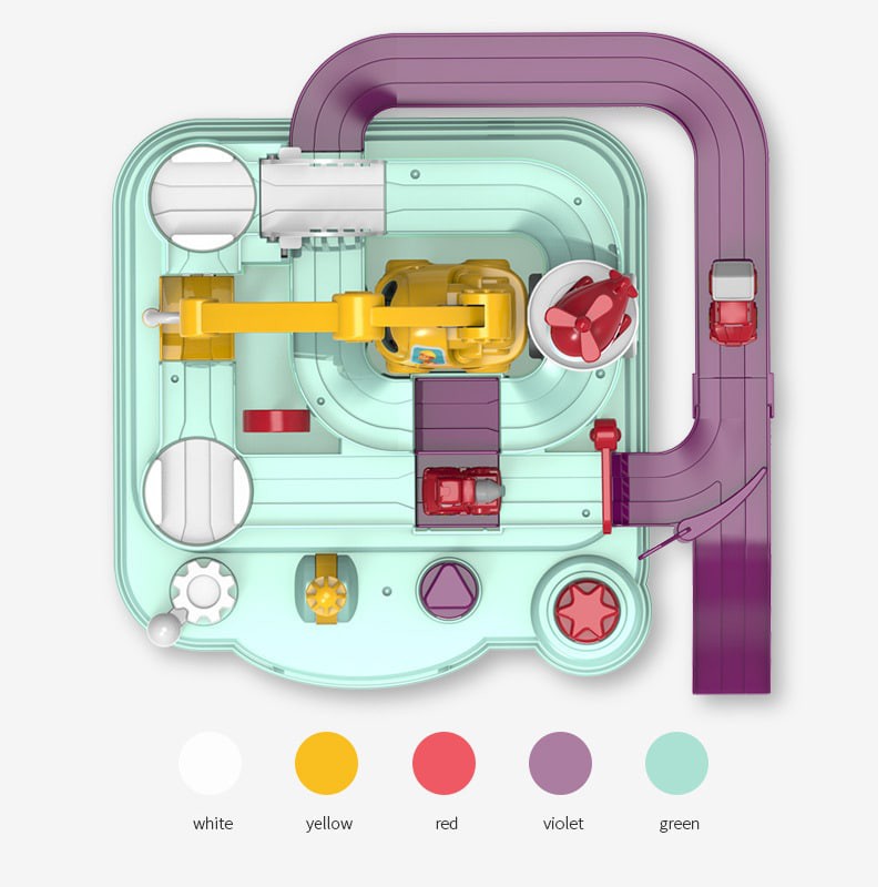 mainan puzzle engineering truck / train car adventure