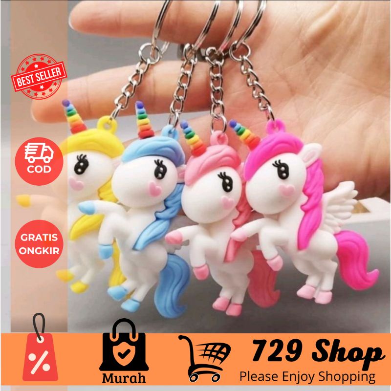 Gantungan Kunci Lucu Motif Unicorn Import Best Seller