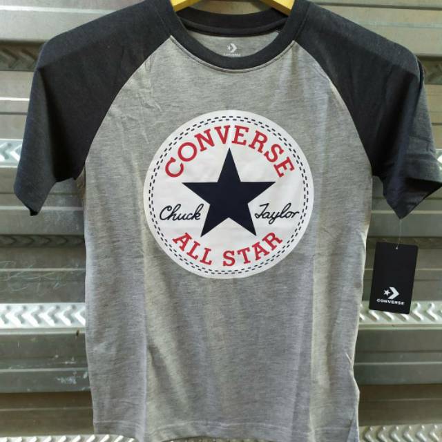 converse t shirt kids grey