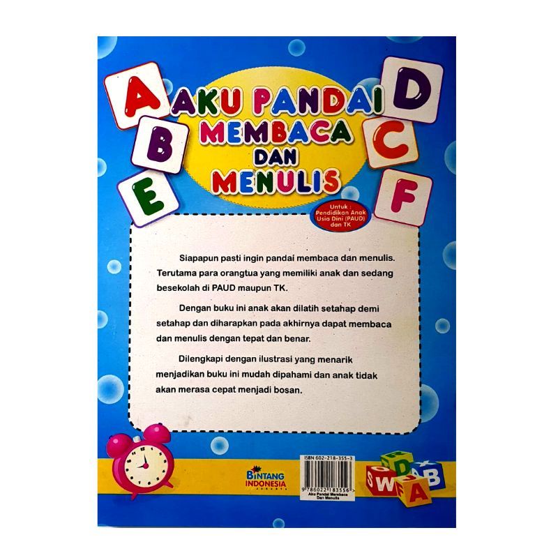 Buku Anak - Aku Pandai Membaca Dan Menulis Untuk TK dan PAUD