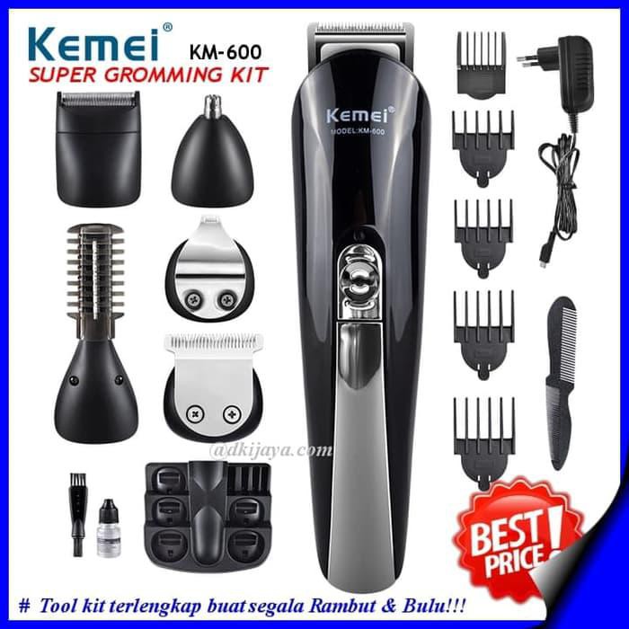 KEMEI 600 ORIGINAL KM600 KEMEI 6 IN 1 CUKURAN RAMBUT JENGGOT KUMIS DAN BULU HIDUNG KM-600