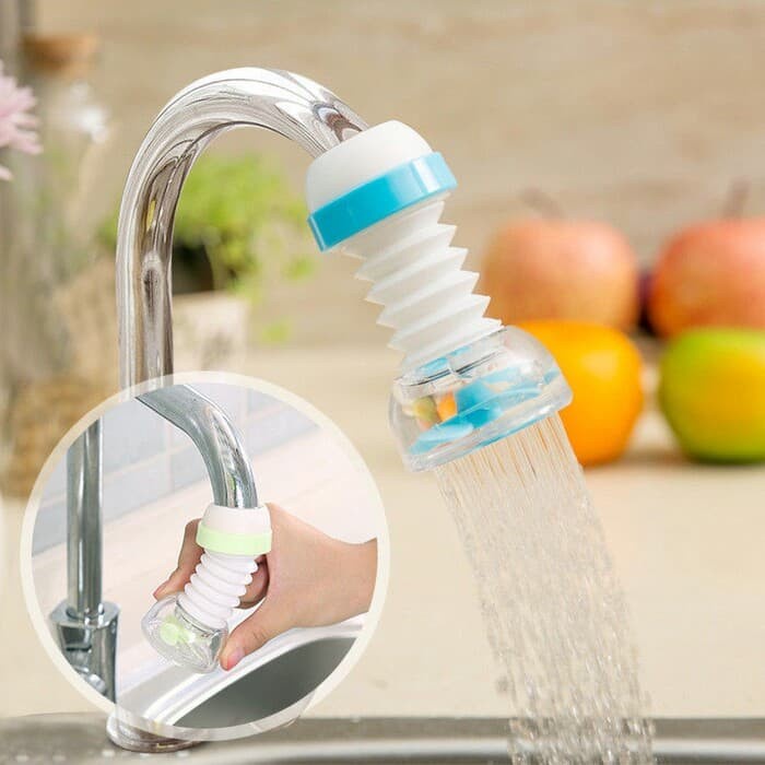 Sambungan Kran Air Fleksibel Filter Saringan Dengan Baling Splash Shower Fleksibel 360 Derajat