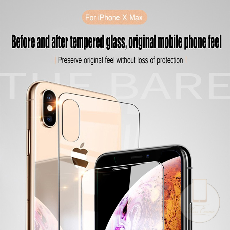 Tempered Glass Pelindung Layar Depan Dan Belakang 2 In 1 Untuk Iphone 11 12 Pro Max 6 6s 7 8 Plus Iphone 12mini X Xr Xs Max Se 2020