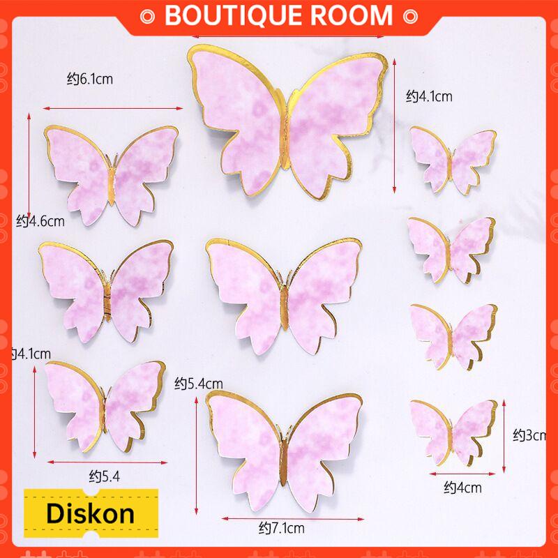 

Ready✨Kartu kue ulang tahun dekorasi kue kupu-kupuBER