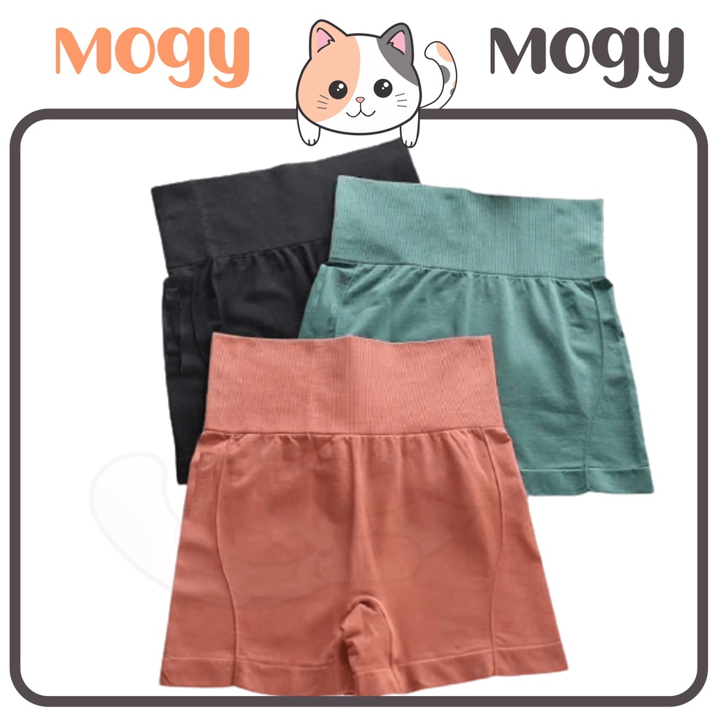 MOGYMOGY W220 Celana Pendek Olahraga Gym Yoga Celana Sport High Waist