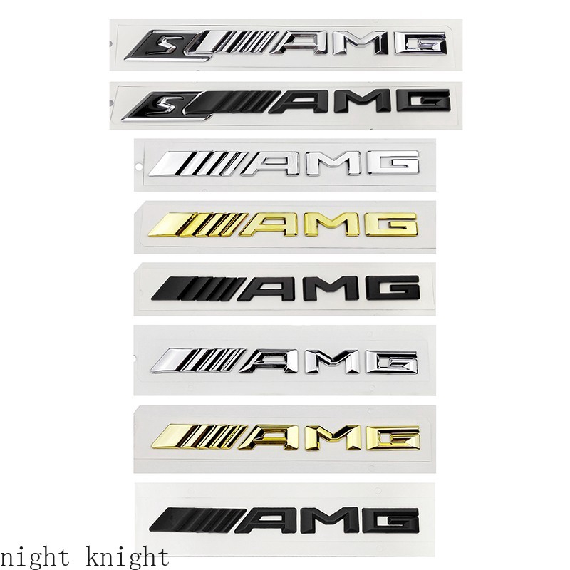 Night knight Stiker Emblem Plastik Abs Tulisan Amg Samg Untuk Bagasi Belakang Mobil Mercedes Benz W203 W204 W210 W211 Sls Glk W124 W168