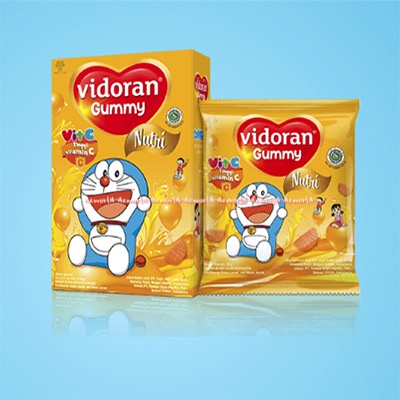 Vidoran Gummy Nutri Doraemon 60gr Vitamin C Kunyah Untuk Anak-anak Fidoran Gumy
