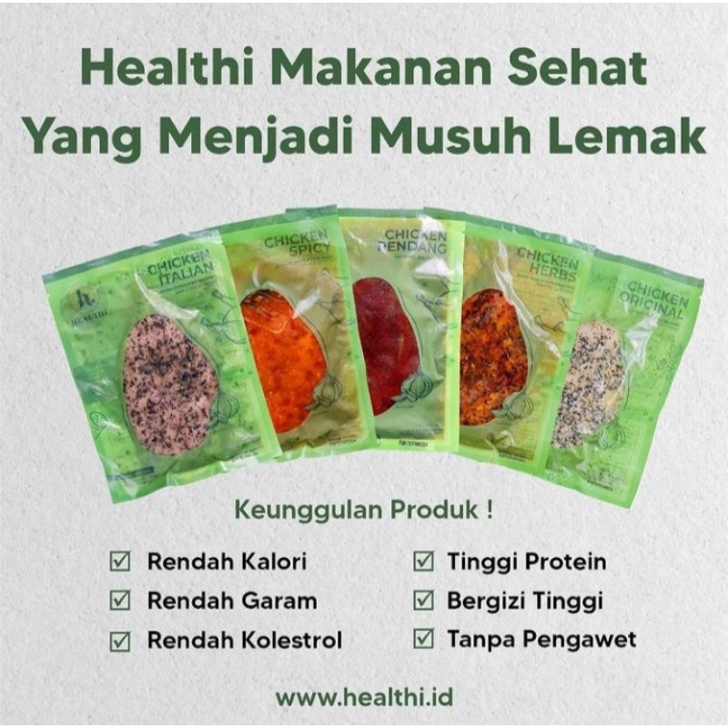 

Frozen Ayam Healthi Menu Diet dan Makanan Sehat 150gr