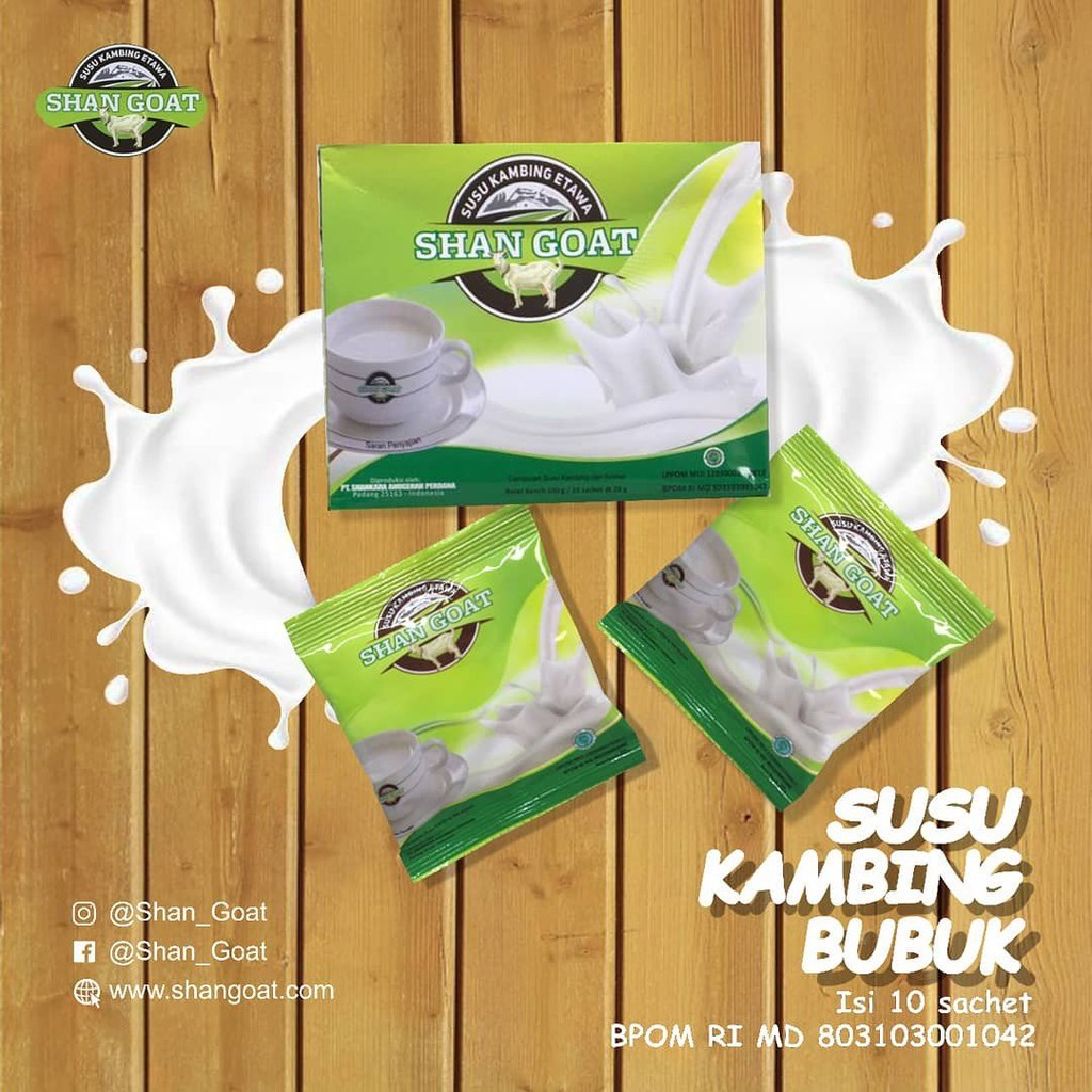 

SHANGOAT - ECER - SUSU KAMBING ETAWA / SUSU PROMIL / ASI BOOSTER / GOAT MILK RENDAH LEMAK