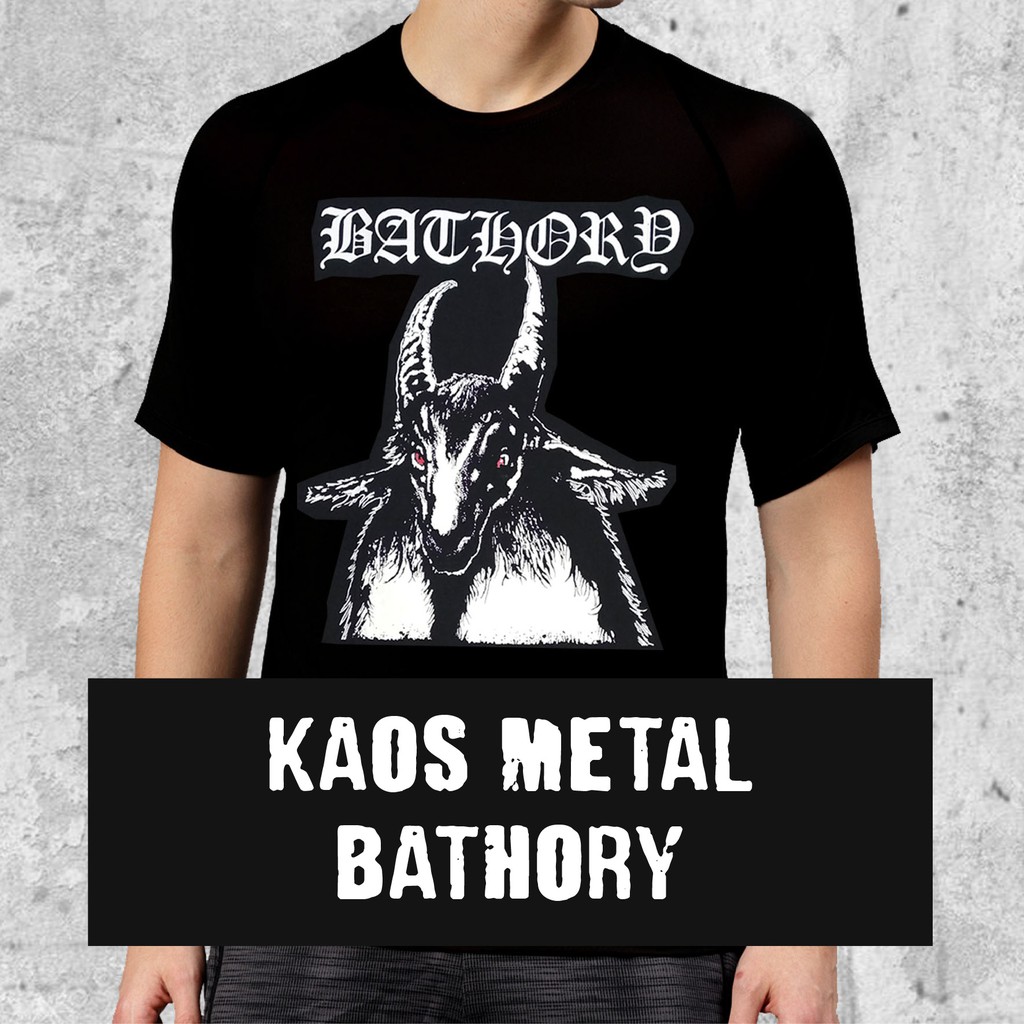 [GESER KIRI] Kaos Oblong Pendek Builtup BATHORY Band Musik Metal Prapatan Rebel ORIGINAL JUMBO