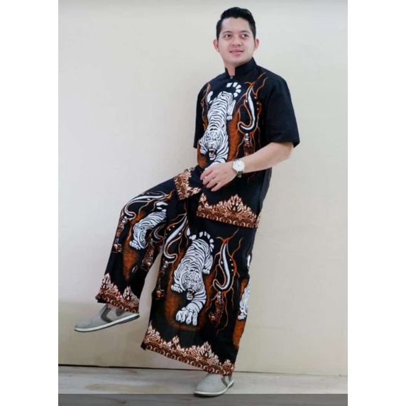 setelan celana sarung batik/batik solo/setelan sarung batik/koko batik/kemeja batik solo