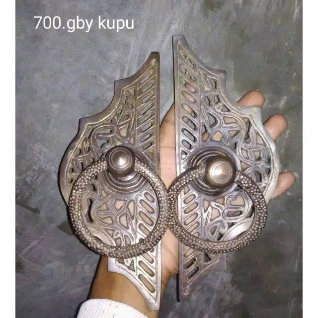 2pcs/satu pasang handle pintu antik, tarikan pintu, ketukan pintu