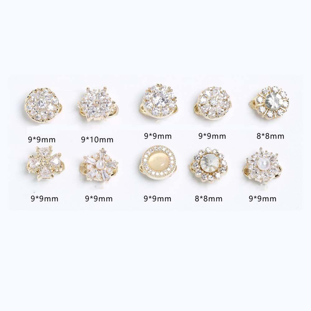 AUGUSTINA Agustina Tahun Baru Nail Art Alloy Zirkon Manik-Manik Transfer Kecepatan Tinggi Berlian Penuh Jepang Berputar Perhiasan DIY Dekorasi Kuku