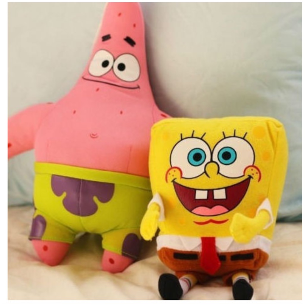 6pcs SpongeBob SquarePants Patrick Star Squidward Tentacles Plush Toys Kids Gift Doll Boneka