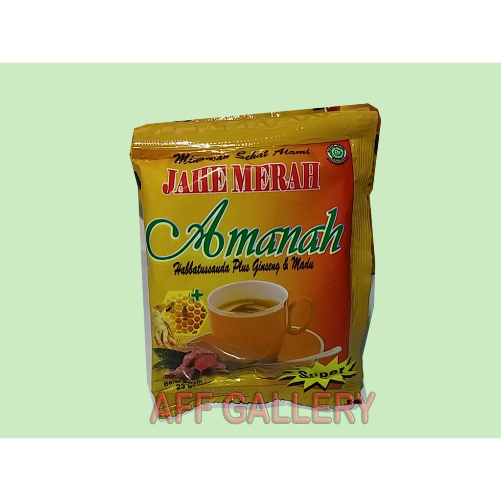 

HOT SALE Jahe Merah Amanah Super ( Habbatussauda, ginseng dan madu)|instan