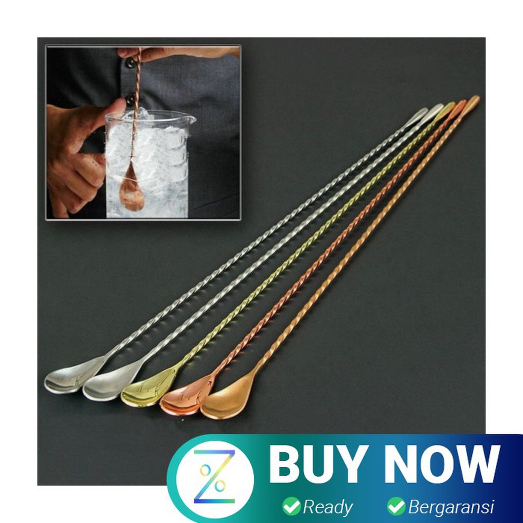 OnnPnnQ Sendok Aduk Bartender Cocktail Mixing Spoon 30 cm - BRSN0016-S