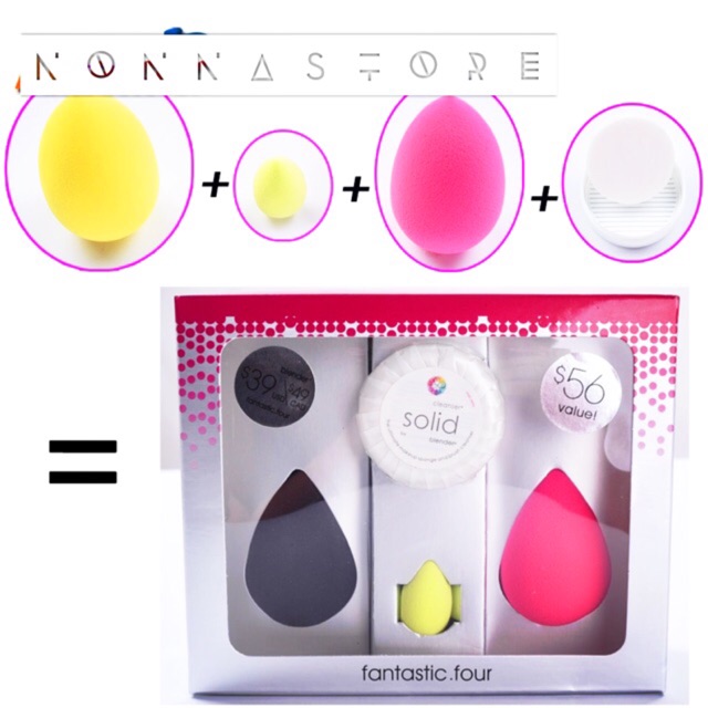 Beautyblender Fantastic Four atau Fab Five Ori / Beauty Blender Fantastic 4 - Fab 5 - Pro on The Go