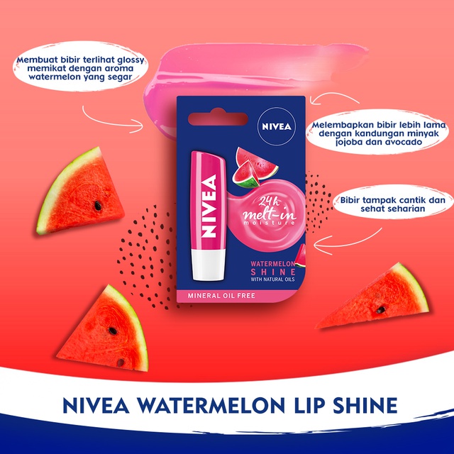 Nivea Lip Care Fruity Shine Beauty Stick Straw - Nivea Lip Care Shoothe &amp; Protect - Nivea Lip Balm