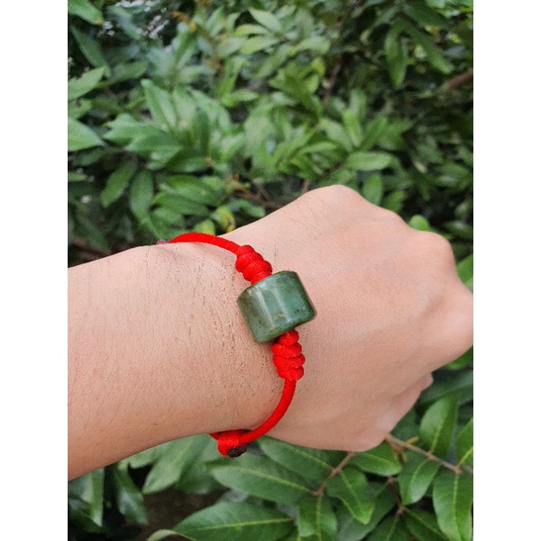 Gelang Tali Batu Giok Asli Aceh Natural Nephrite Jade