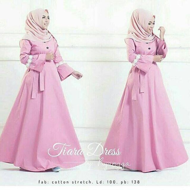 Dress Murah / Dress Muslim / Maxi Dress / Tiara Dress Pink