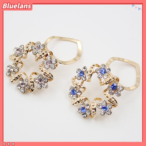 Bluelans Lady Girl Luxury Elegant Rhinestone Flower Garland Scarf Clip Brooch Pin Jewelry