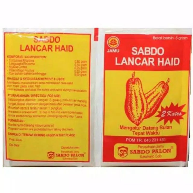 

Jamu dua kates lancar haid Sabdo Palon