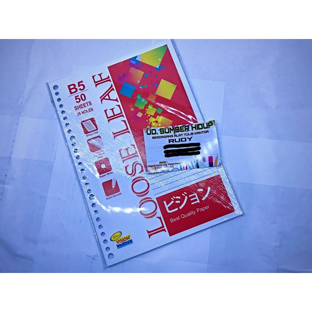 

loose leaf b5 isi 50