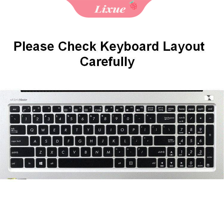 Lixue Pelindung Keyboard Silikon 15.6 &quot;Untuk Asus X541U X554L X541N A556U A555L S5 / S7 Vs / Vt / Vm / Gl502