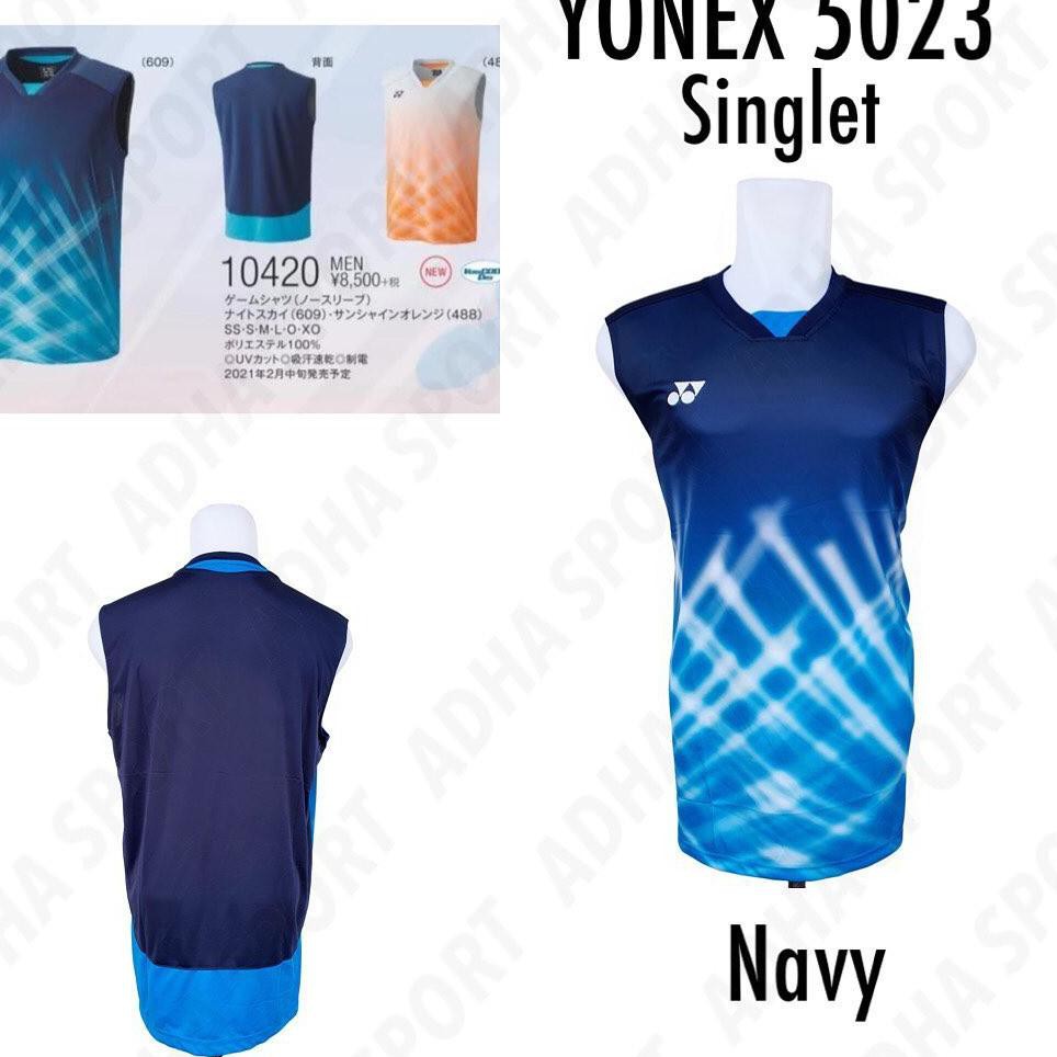 Kaos Badminton Yonex 5023 / Y5023 Singlet Navy Import GradeOri Bulutangkis Store Surabaya Adha Sport