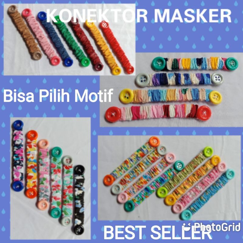 (ECER) STRAP MASKER LUCU MURAH / KONEKTOR MASKER HIJAB ECER BISA PILIH MOTIF / CONECTOR MASKER / PENGAIT MASKER GROSIR