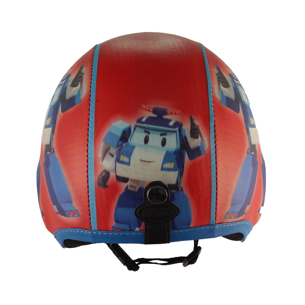 Helm Bogo Retro Anak Untuk Usia 2-6 Tahun Motif Pororo ROBOCAR - Merah Biru