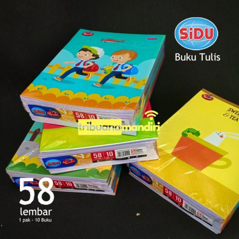 

Sinar dunia buku tulis bergaris 58 lembar /pak isi 10 buku