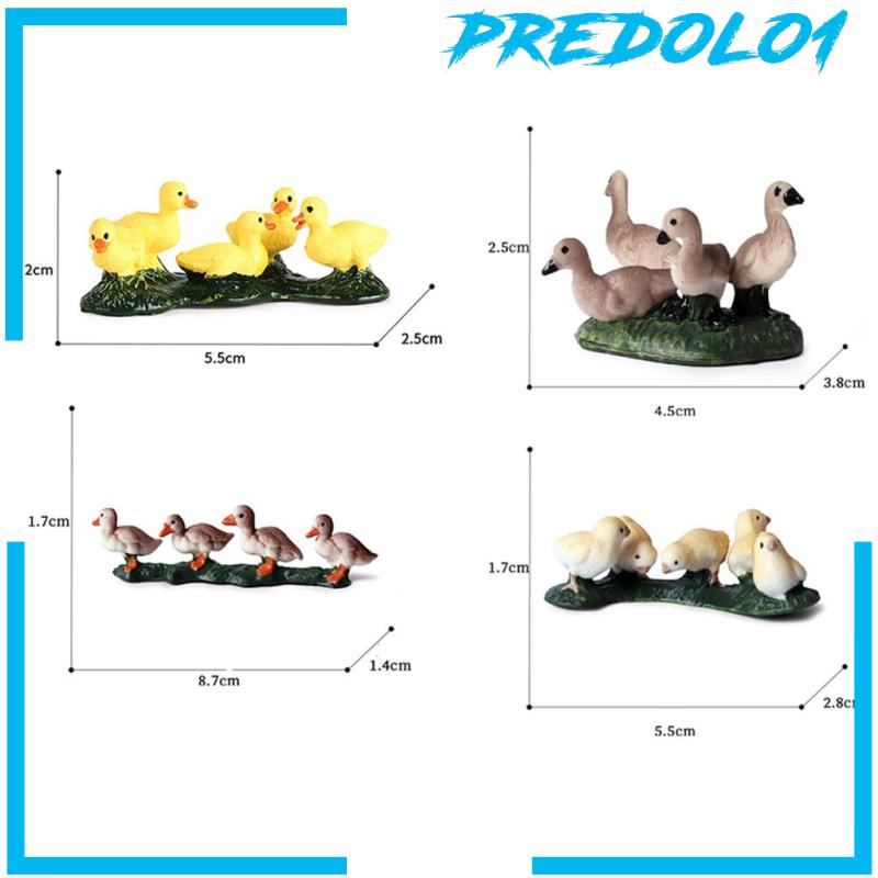 (Predolo1) 4pcs / Set Mainan Edukasi Bentuk Ayam / Bebek / Angsa Untuk Anak Belajar