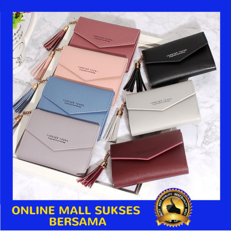 OMSB FOR-008 DOMPET WANITA FOREVER YOUNG LIPAT / DOMPET MINI IMPORT FOREVER YOUNG 2019