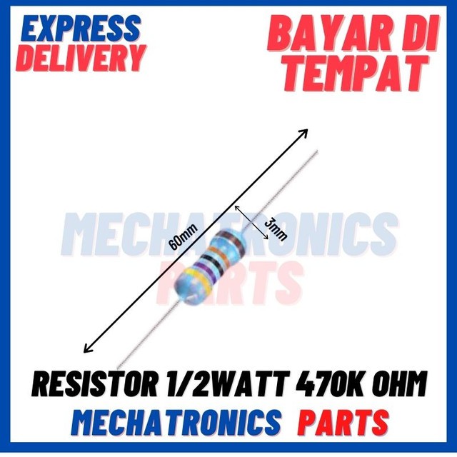 [PAS-9476] RESISTOR 1/2WATT 470K OHM