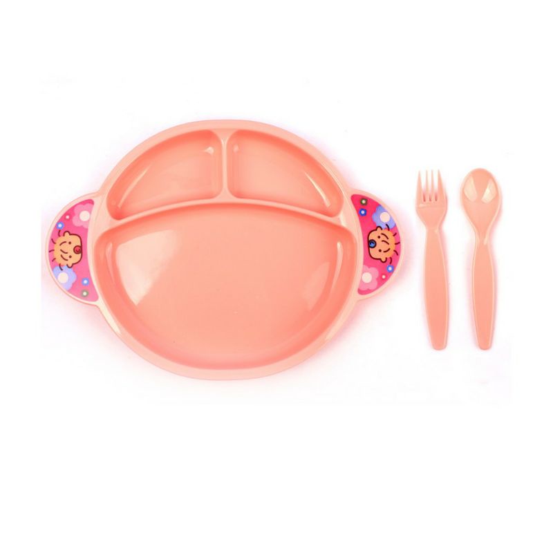 LUSTY BUNNY  3 IN 1 PLATE SET ALAT MAKAN BAYI  ( LB-1329 )