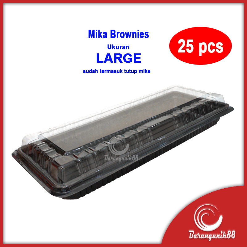 [25 pcs] Mika Brownies Large Lux Food Grade High Quality Kotak Kue Sushi