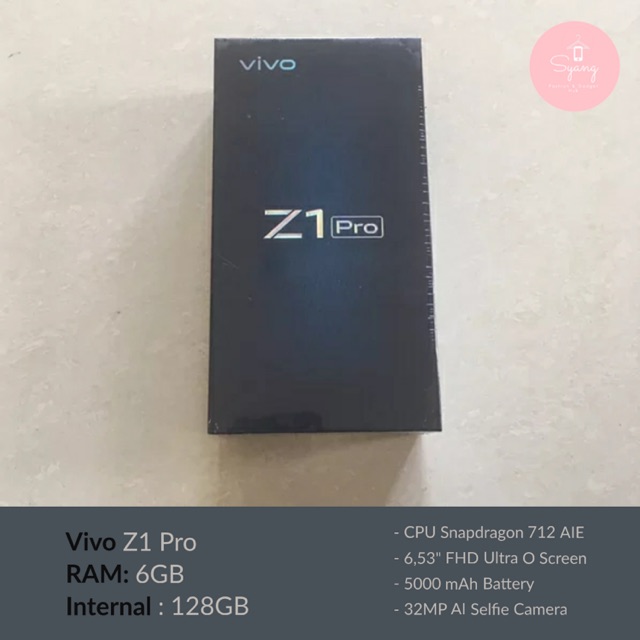 Vivo Z1 Pro 6/128 Gb 6Gb RAM 128Gb internal Garansi Resmi