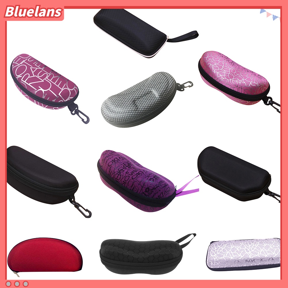 Bluelans Portable Crush Resistant Sun Glasses Spectacles Case Zipper Storage Box Holder