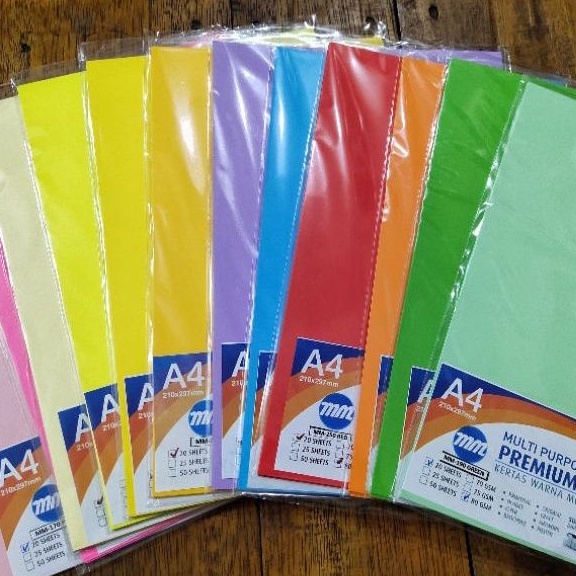 

Kertas Warna A4 / PaperFine 80GSM (1 pack isi 20 lembar)
