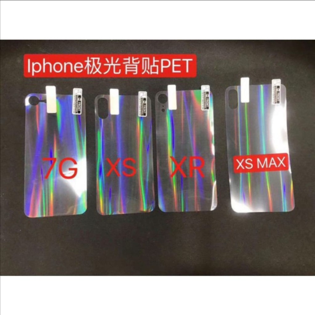 SKIN AURORA RAINBOW ANTIGORES BACK PELINDUNG BELAKANG HP IPHONE IP 7  IP 7+ IP 8 IP 8+ IP X  IP11  IP 11 PRO MAX