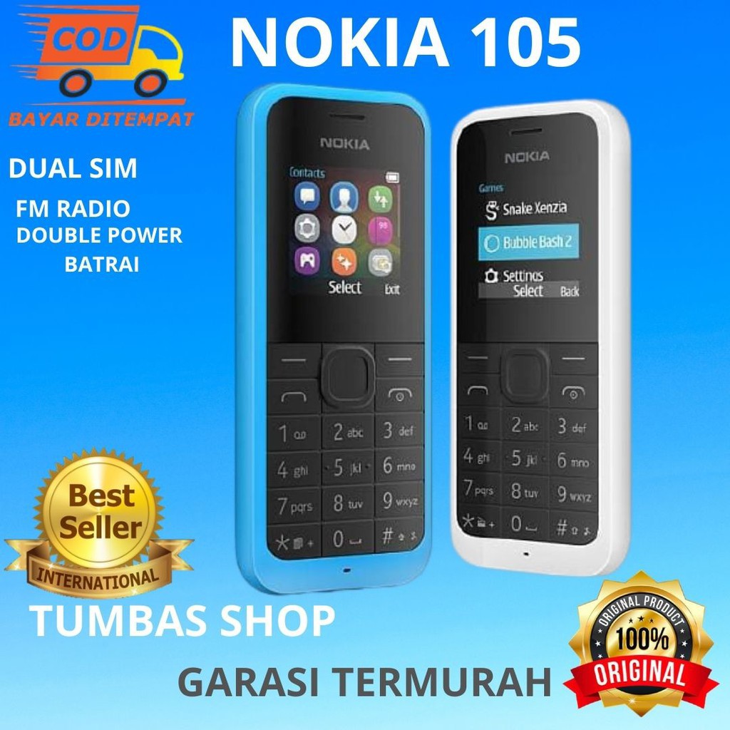 Poromo 1212 Bulan I212 Hp Nokia 105 Dual Sim Original Refurbish Hp Nokia Murah Hp Nokia Jadul Shopee Indonesia